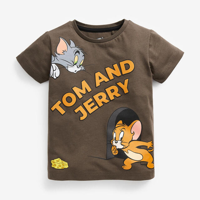 NEXT(ネクスト)の【新品】ブラウン Tom & Jerry Tシャツ（ボーイズ） キッズ/ベビー/マタニティのベビー服(~85cm)(Ｔシャツ)の商品写真