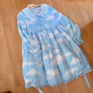 アンジェリックプリティー(Angelic Pretty)の【9/28まで】misty sky サックスワンピース OP(ひざ丈ワンピース)