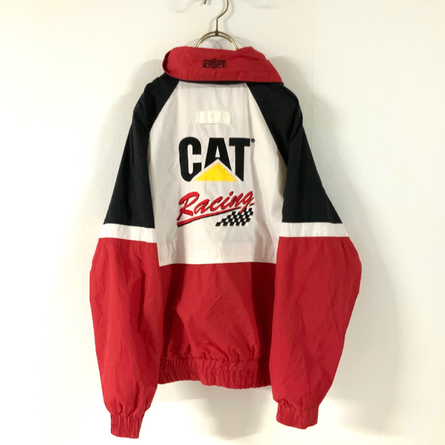 希少 90s CAT Racing ビッグ刺繍 マルチカラー マウンテンパーカー メンズのジャケット/アウター(ナイロンジャケット)の商品写真