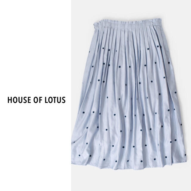 HOUSE OF LOTUS（ハウスオブロータス）|シルクコットンドットスカートロングスカート