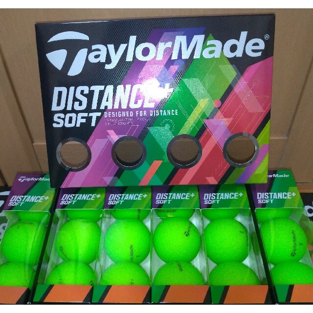 TaylorMade(テーラーメイド)の【新品】テーラーメイド ゴルフ　ボール ディスタンス+ ソフト グリーン　18個 スポーツ/アウトドアのゴルフ(その他)の商品写真