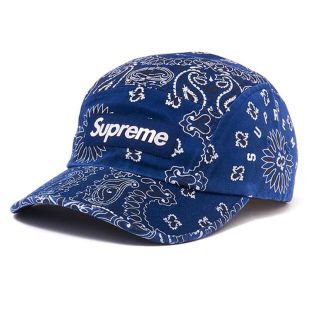 シュプリーム(Supreme)のSupreme Bandana Camp Cap ネイビー(キャップ)