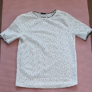 ザラ(ZARA)のZara S レース 透かし 半袖Tシャツ(Tシャツ(半袖/袖なし))