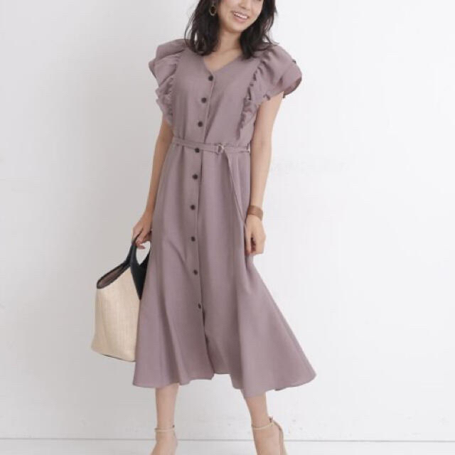 一流の品質 ジャスグリッティー ワンピース フロント釦フリルワンピース 新品 ワンピース Www Thebeachhousedevon Co Uk