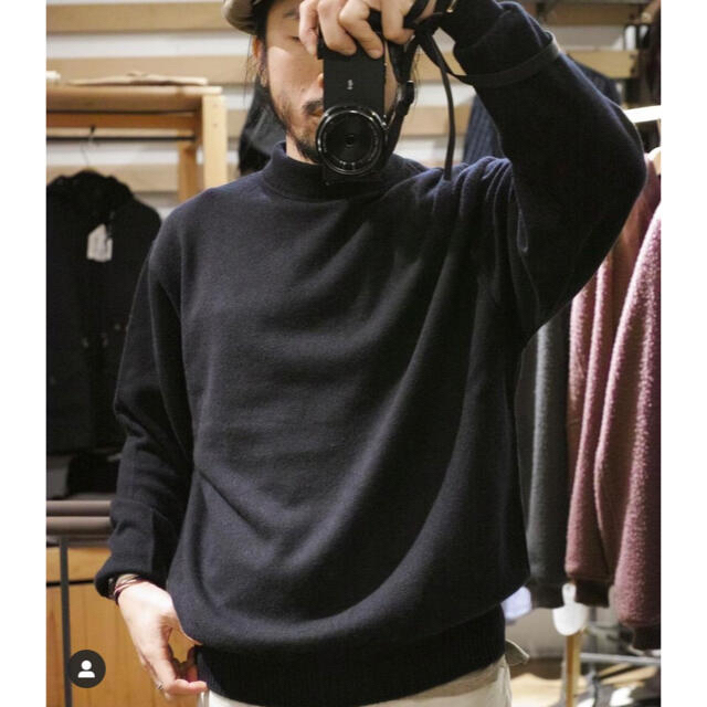 HERILL ヘリル Cashmere Navy Gob Sweater 3