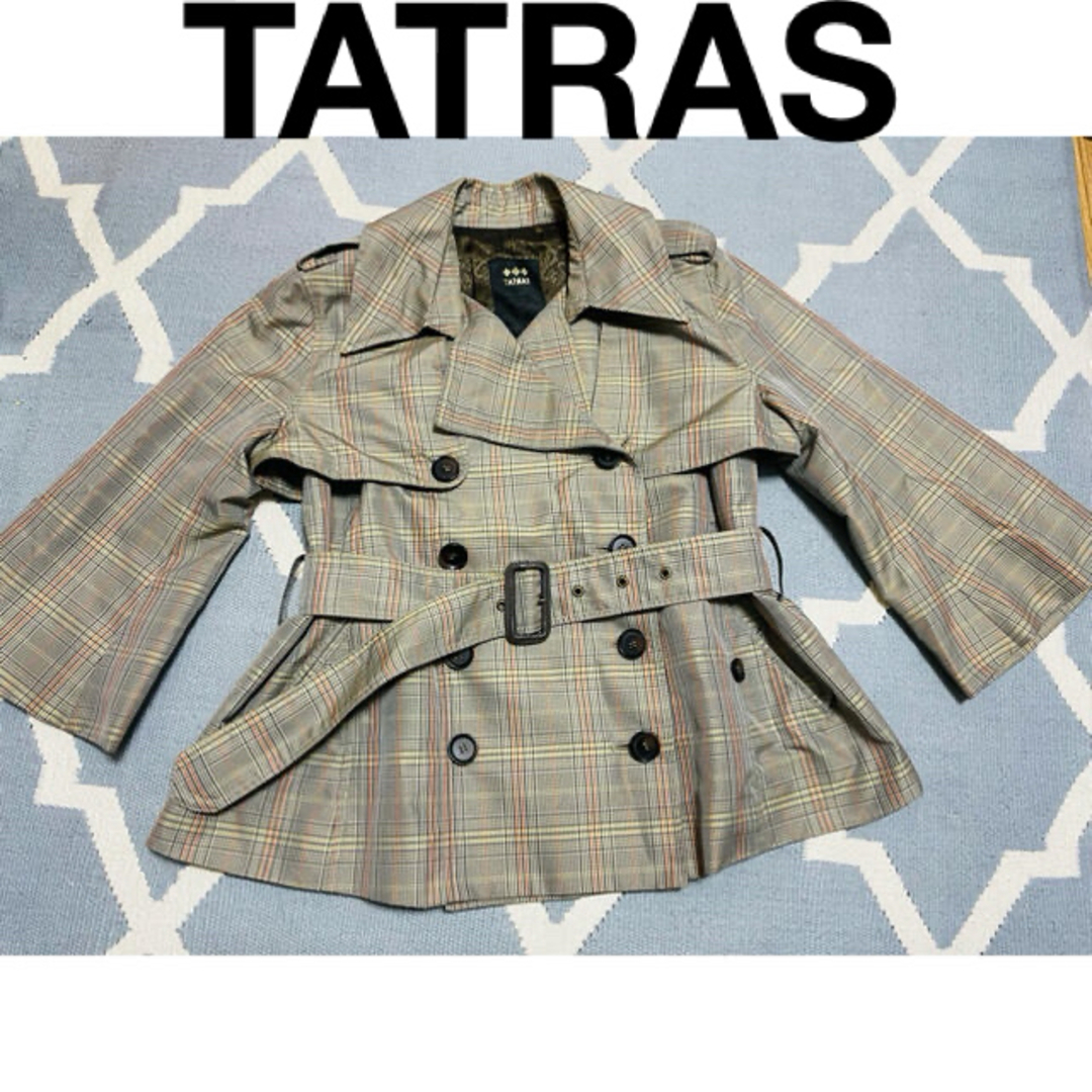 TATRAS(タトラス)の美品！タトラス　Aラインハーフトレンチジャケット　ジャケット&ベスト　2way レディースのジャケット/アウター(その他)の商品写真