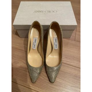 ジミーチュウ(JIMMY CHOO)のジミーチュウ　ヒール10㎝　37  24㎝　キラキラ素材(ハイヒール/パンプス)