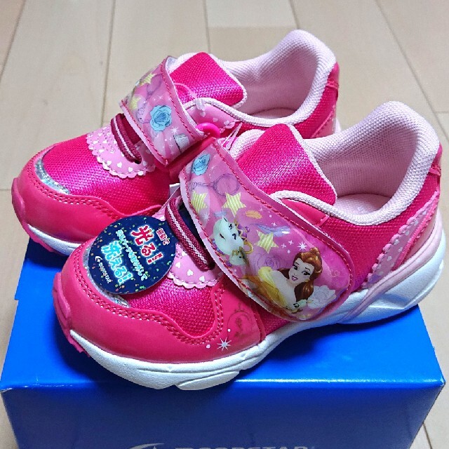 新品 【16㎝】ムーンスター ベル 光る靴 ディズニー プリンセス ピンク | フリマアプリ ラクマ
