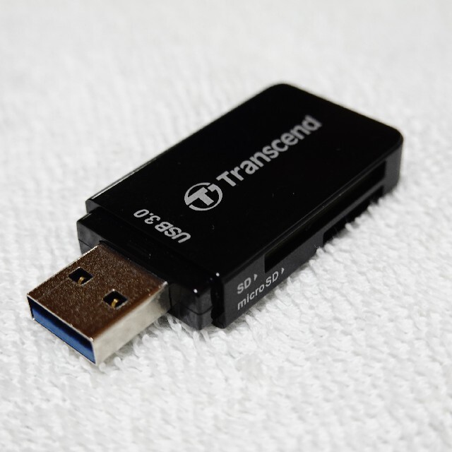 Transcend(トランセンド)のmicro-SD SDカードリーダー SDHC SDXC対応 USB3.0 スマホ/家電/カメラのPC/タブレット(PC周辺機器)の商品写真