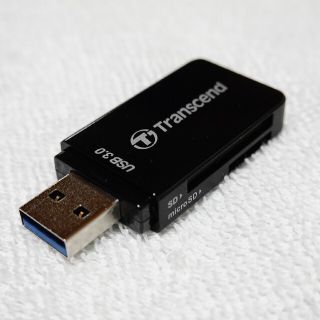トランセンド(Transcend)のmicro-SD SDカードリーダー SDHC SDXC対応 USB3.0(PC周辺機器)