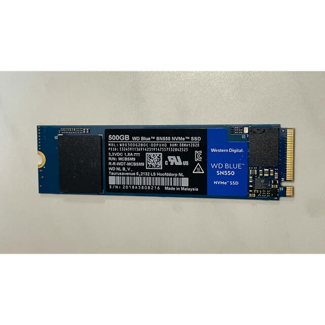 内蔵SSD 500GB WD Blue SN550 NVMePCパーツ