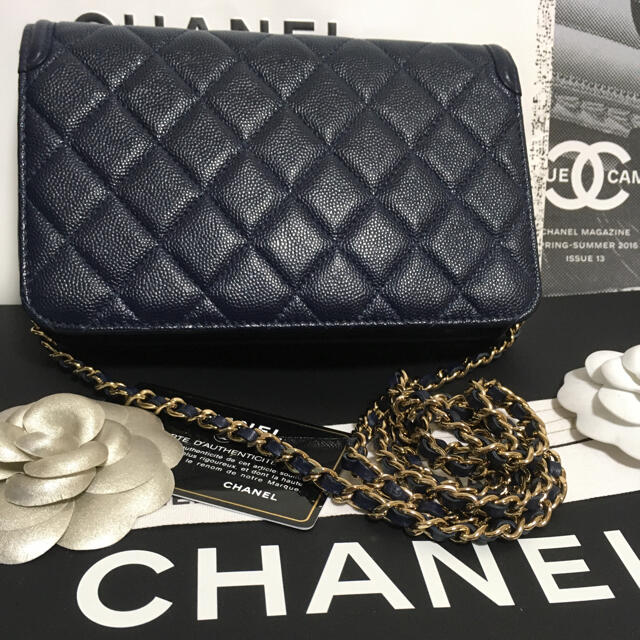 CHANEL(シャネル)の専用♡超美品♡ シャネル フィリグリ キャビアスキン チェーンウォレット 正規品 レディースのバッグ(ショルダーバッグ)の商品写真