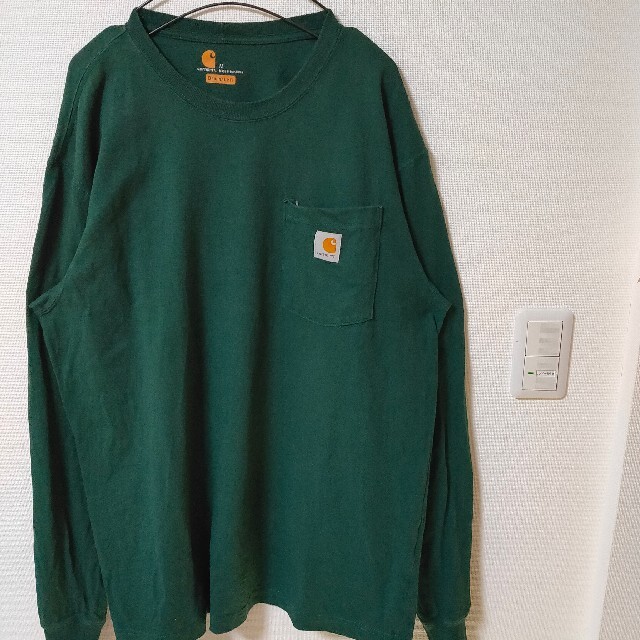 carhartt(カーハート)のCarhartt 緑 長袖Tシャツ カットソー メンズ M カーハート ポケT メンズのトップス(Tシャツ/カットソー(七分/長袖))の商品写真
