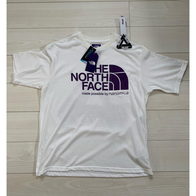 PALACE × THE NORTH FACE パレス ノースフェイス 白 LTシャツ/カットソー(半袖/袖なし)