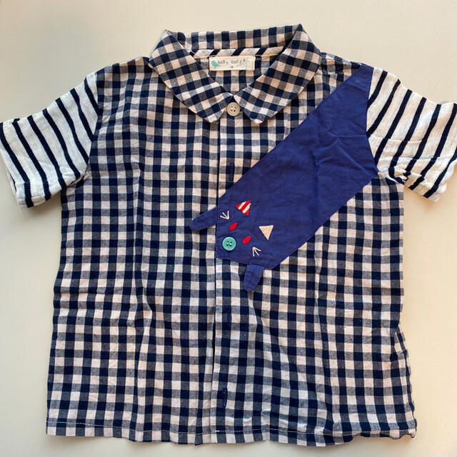 6月末までの出品 ベイビーチアー BABYCHEER 100  半袖 猫 キッズ/ベビー/マタニティのキッズ服男の子用(90cm~)(Tシャツ/カットソー)の商品写真