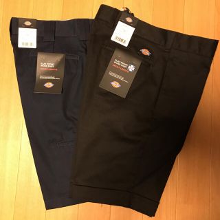 ディッキーズ(Dickies)のディッキーズ　ハーフパンツ　32  黒　ネイビー　2枚セット(ショートパンツ)