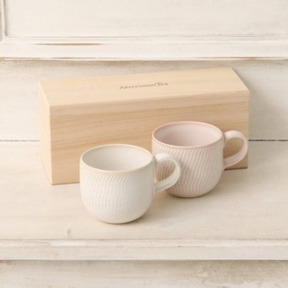 アフタヌーンティー(AfternoonTea)のAfternoon Tea　ペアマグカップ　ピンク,ホワイト(グラス/カップ)