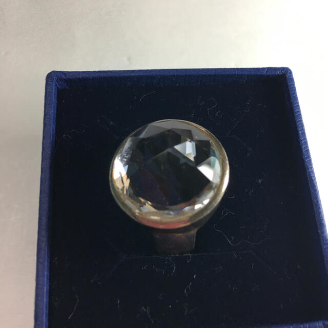 天然石　水晶　シルバーリング　16号 レディースのアクセサリー(リング(指輪))の商品写真
