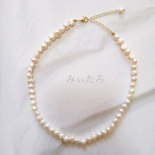 【大特価！高品質】淡水バロックパール ネックレス 淡水パール 小粒 大人気 大人(ネックレス)