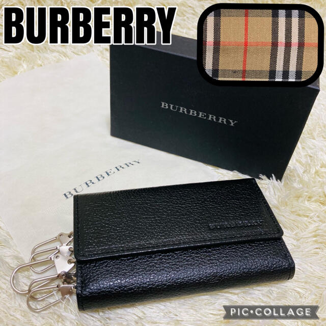 BURBERRY(バーバリー)の【新品】バーバリー　5連　キーケース　ノバチェック　レザー　収納○　ブラック  レディースのファッション小物(キーケース)の商品写真