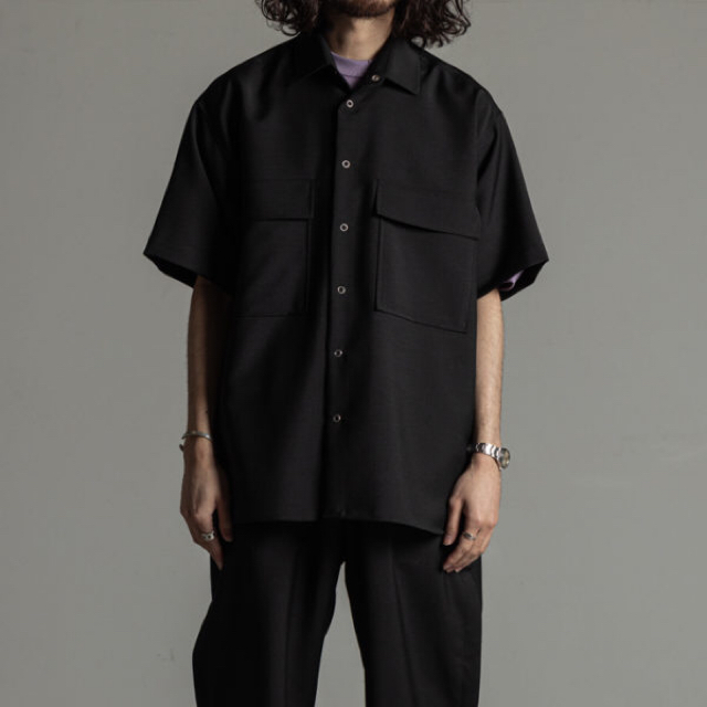 marka(マーカ)のmarka FLAP POCKET SHIRTS 1 BLACK メンズのトップス(シャツ)の商品写真