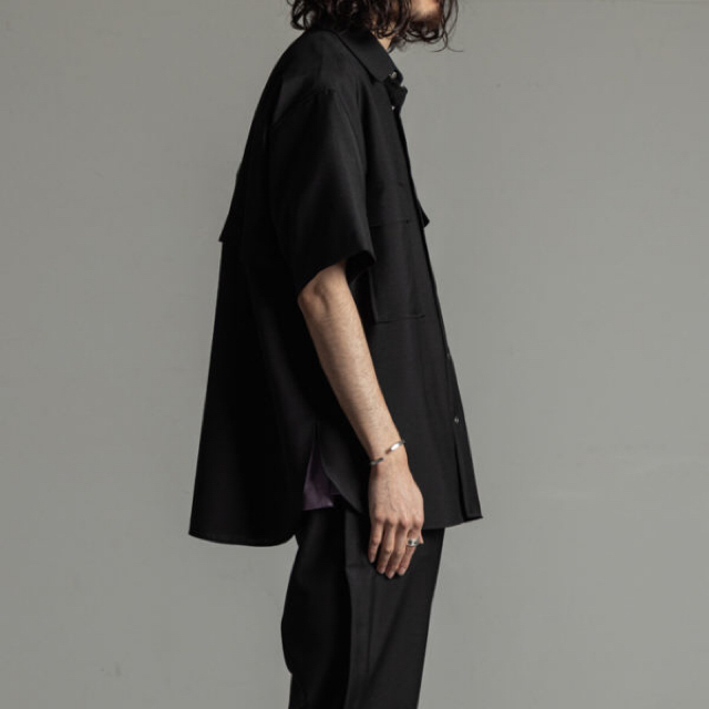 marka(マーカ)のmarka FLAP POCKET SHIRTS 1 BLACK メンズのトップス(シャツ)の商品写真