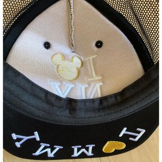 トミー(TOMMY)のトミーTOMMY黒メッシュキャップロゴ刺繍ツバアイラブトミーディズニーコラボ(キャップ)