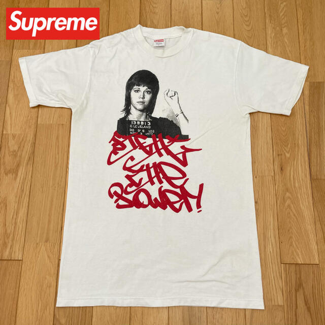 Supreme(シュプリーム)の中古‼️ Supreme × Jane Fonda Tee 白 Mサイズ 送料込 メンズのトップス(Tシャツ/カットソー(半袖/袖なし))の商品写真