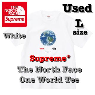 シュプリーム(Supreme)の中古‼️ Supreme × TNF One World Tee 白 L 送料込(Tシャツ/カットソー(半袖/袖なし))