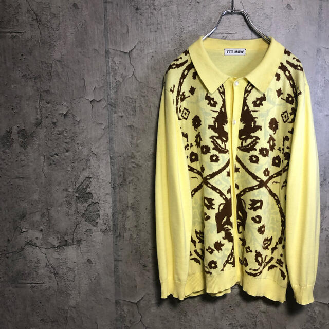 TTT MSW Persia knit polo shirt yellow Ｌ