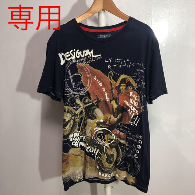 DESIGUAL(デシグアル)のdesigual Tシャツ M-L ネイビー　品番39 メンズのトップス(Tシャツ/カットソー(半袖/袖なし))の商品写真