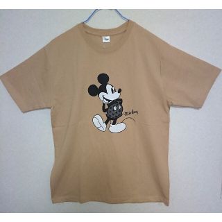 ディズニー(Disney)の新品タグ付★Mickey Mouse★Tシャツ★ベージュ★L(Tシャツ(半袖/袖なし))