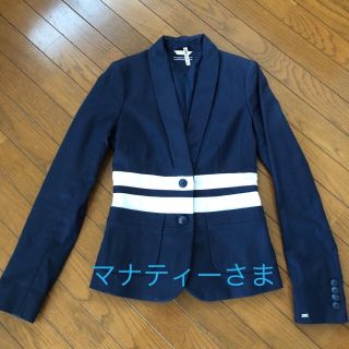 トミーヒルフィガー(TOMMY HILFIGER)のTOMMY HILFIGER トミー　ジャケット　ネイビー　白　マリン(テーラードジャケット)