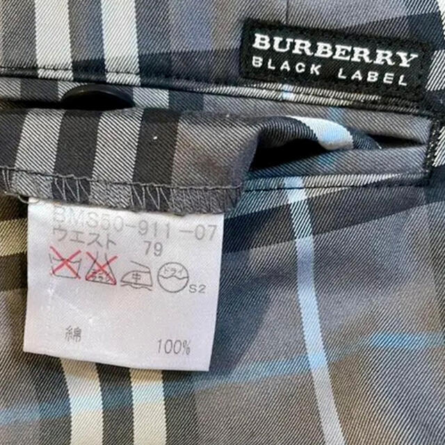 BURBERRY BLACK LABEL(バーバリーブラックレーベル)のバーバリー チェックパンツ Burberry Black Label 79 メンズのパンツ(スラックス)の商品写真