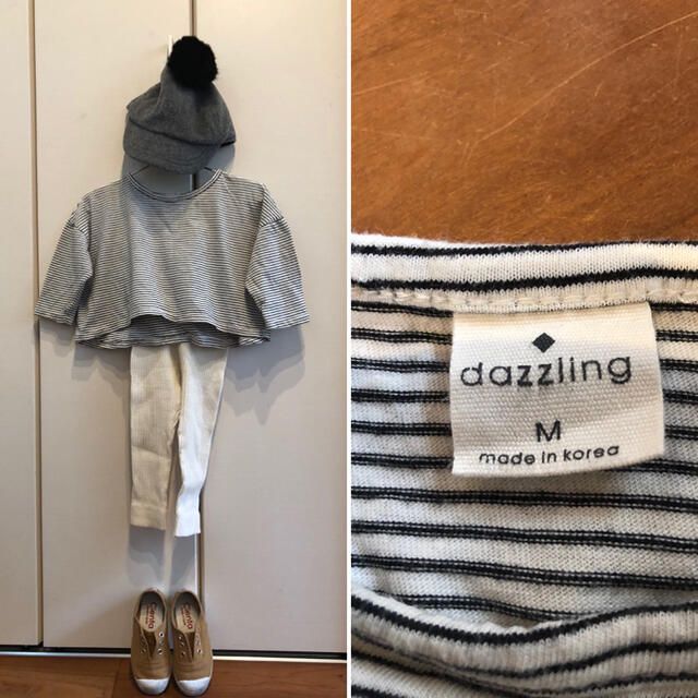 【sold】80〜90センチ上下セット★韓国子供服 キッズ/ベビー/マタニティのキッズ服男の子用(90cm~)(Tシャツ/カットソー)の商品写真