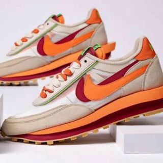 ナイキ(NIKE)のCLOT×SACAI×NIKE LD WAFFLE "ORANGE BLAZE"(スニーカー)