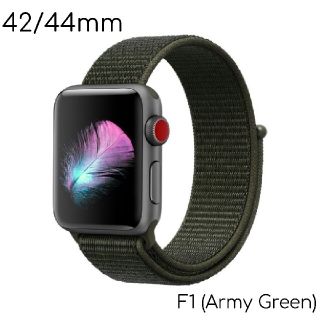 Apple watch ナイロン スポーツループ バンド 42mm 44mm (その他)