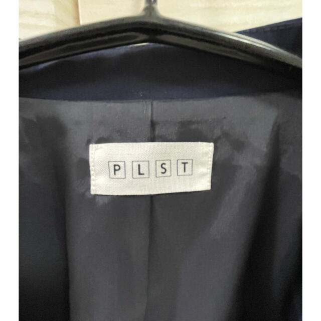 PLST(プラステ)の最終✳️プラステ PLST ノーカラージャケット ジャケット ネイビー 美品 レディースのジャケット/アウター(ノーカラージャケット)の商品写真