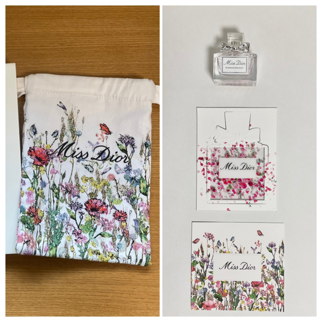 Dior(ディオール)のMiss Dior♡ミスディオール ノベルティ コットンポーチ　新品 限定 レディースのファッション小物(ポーチ)の商品写真