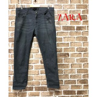 ザラ(ZARA)の❤ZARA ザラ❤ カジュアルパンツ デニム  グレー 黒 メンズ 秋 冬(デニム/ジーンズ)