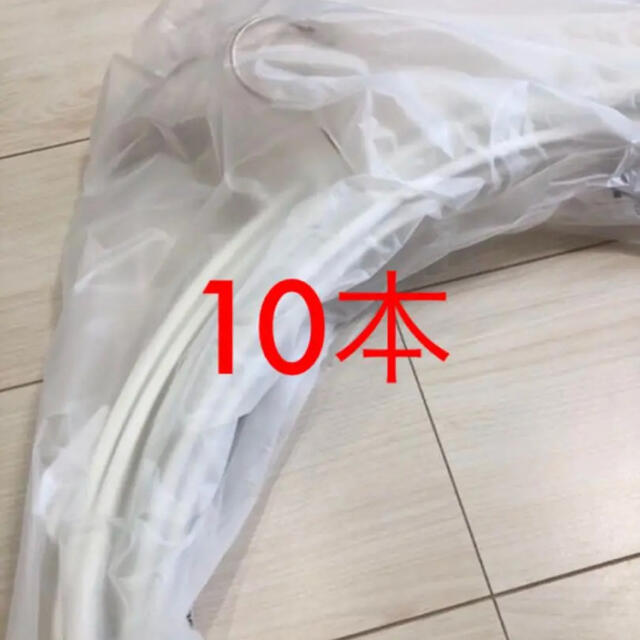 MAWA マワハンガー エコノミック ホワイト 40cm×10本 インテリア/住まい/日用品の収納家具(押し入れ収納/ハンガー)の商品写真