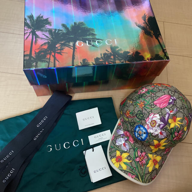 Gucci(グッチ)のGUCCI グッチ 花柄 キャップ GG柄 レディースの帽子(キャップ)の商品写真