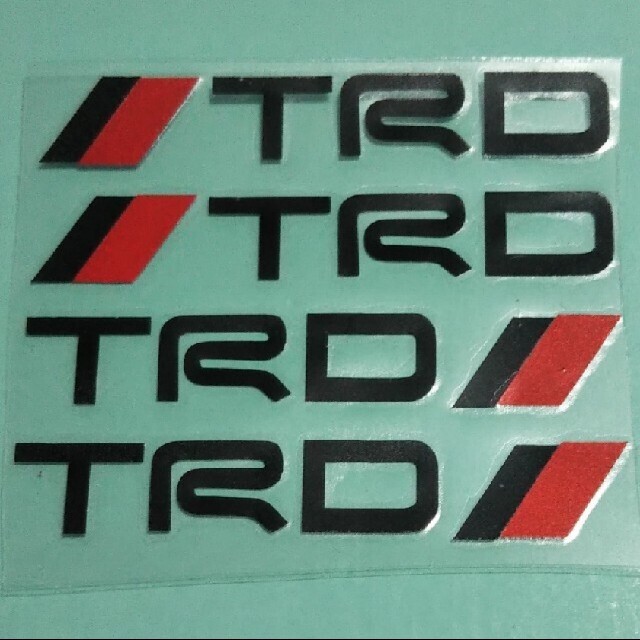 トヨタ(トヨタ)のTRDドアハンドルステッカー、ブラックorシルバー 自動車/バイクの自動車(車外アクセサリ)の商品写真