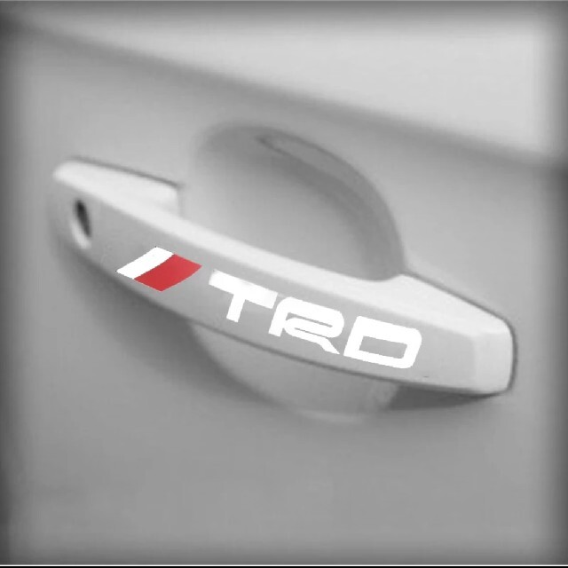 トヨタ(トヨタ)のTRDドアハンドルステッカー、ブラックorシルバー 自動車/バイクの自動車(車外アクセサリ)の商品写真