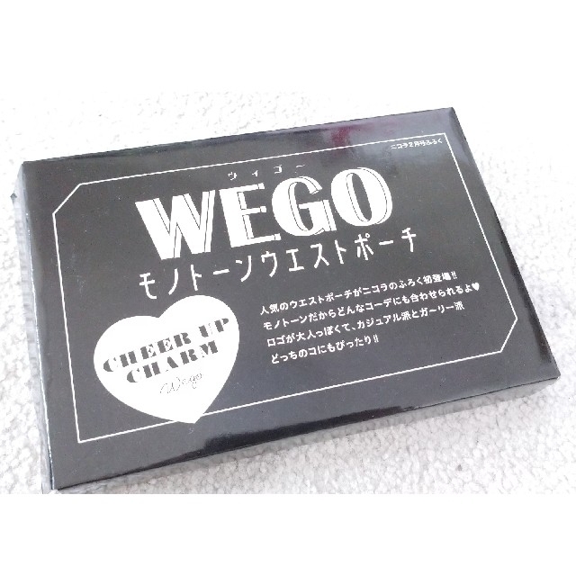 WEGO(ウィゴー)のニコラ２月号付録 WEGOモノトーンウエストポーチ エンタメ/ホビーの雑誌(ファッション)の商品写真