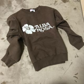 アルバローザ(ALBA ROSA)の正規　アルバローザ　ロゴ　ハイビスカス　トレーナー　茶　ブラウン(トレーナー/スウェット)