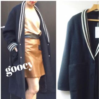 グースィー(goocy)のいさと様専用！goocy ガウンコート ブラック 定価20,520円(ロングコート)