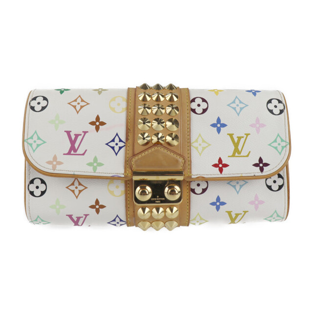 状態コンディション外側LOUIS VUITTON ルイ ヴィトン  ポシェット コートニー クラッチバッグ M45639 モノグラムマルチカラー レザー  ブロン   セカンドバッグ 長財布 ロングウォレット スタッズ ビトン 【本物保証】