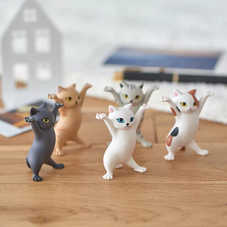 【バラ売り】白ネコの小物置き インテリア 猫  ペン立て 可愛い(置物)