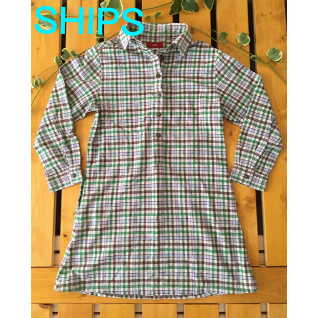 SHIPS(シップス)の❤️シップス　長袖シャツ　チェックシャツ 140cm SHIPS❤️ キッズ/ベビー/マタニティのキッズ服女の子用(90cm~)(Tシャツ/カットソー)の商品写真
